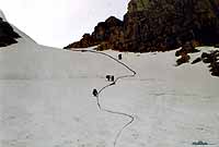 Спуск с пер. Бодорку на лед. Южный Чат